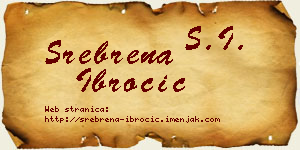 Srebrena Ibročić vizit kartica